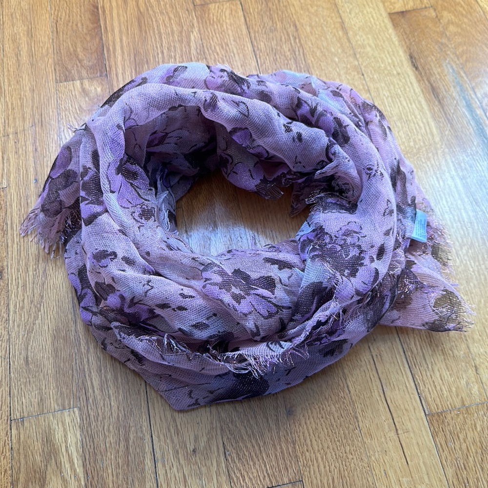 Target Lightweight Metallic Floral Scarf